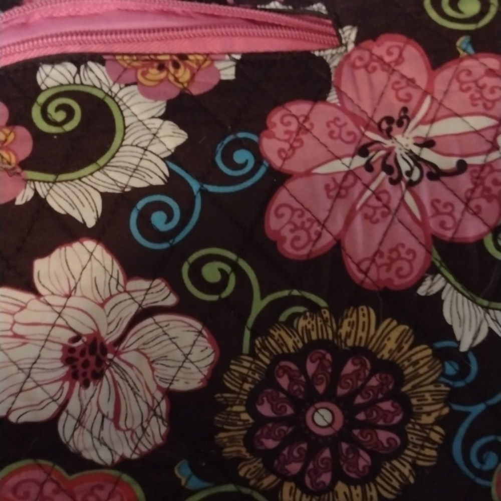 BELVAH quilted diaper bag w/ bow pink and floral Barbiecore - Picture 11 of 12